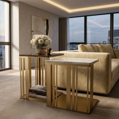 Salon Table basse Élégant Luxe Design Tables d'appoint Table arredoclassic