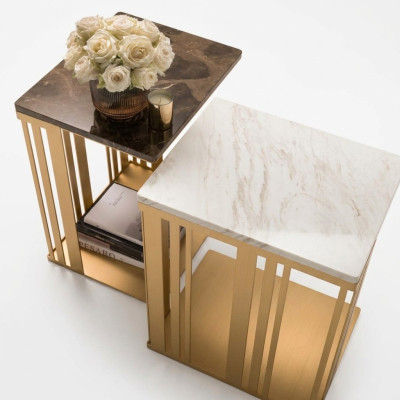 Salon Table basse Élégant Luxe Design Tables d'appoint Table arredoclassic