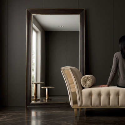 Miroir design Miroir mural Cadre en bois Miroir suspendu Meubles de luxe arredoclassic