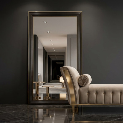 Miroir design Miroir mural Cadre en bois Miroir suspendu Meubles de luxe arredoclassic