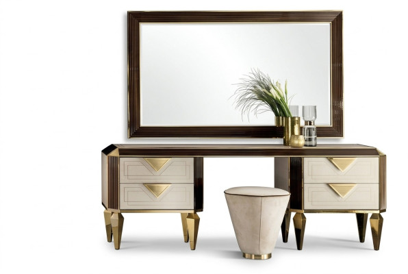 Coiffeuse Miroir + Tabouret Coiffeuse Coiffeuse Cosmétique arredoclassic