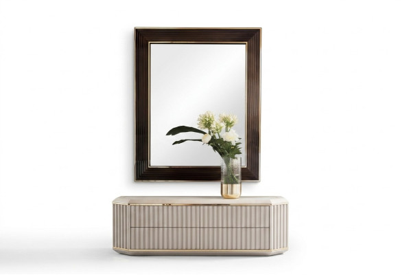 Miroir mural Cadre en bois Miroir Meubles arredoclassic 100x120cm Cadre en bois Mural