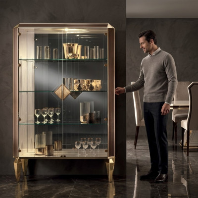 Vitrine Meubles de luxe italiens arredoclassic armoires de luxe en verre nouveau