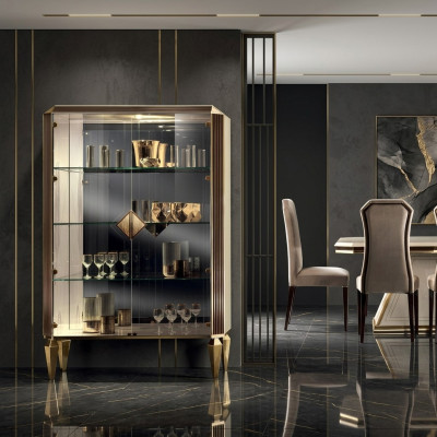 Vitrine Meubles de luxe italiens arredoclassic armoires de luxe en verre nouveau