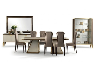 Ensemble de chaises de salle à manger avec siège rembourré et dossier, ensemble de 6 chaises design, suite complète.