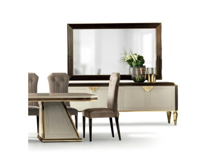 Designer Commode Armoire latérale Planche basse Armoire Salon Bois Etagère de luxe Bahut