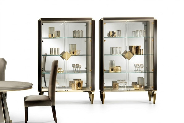Concepteur italien Chic Meubles en bois Armoire de style moderne Vitrine Salon