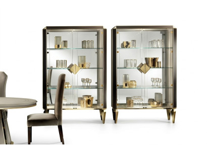 Concepteur italien Chic Meubles en bois Armoire de style moderne Vitrine Salon