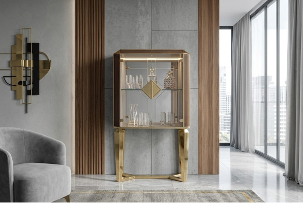 Armoire Bar Armoire Vitrine Vitrine Salon Designer Étagère Mobilier arredoclassic
