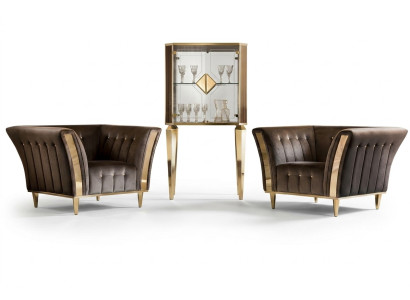 Fauteuil Club Lounge Lehn Fauteuil Tapisserie Canapé 1 Place TV Velours arredoclassic
