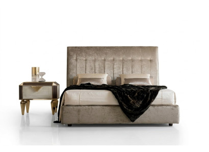 Lit 2x Table de chevet 3 pièces Ensemble de chambre à coucher Designer Lits de luxe complet pour hôtel