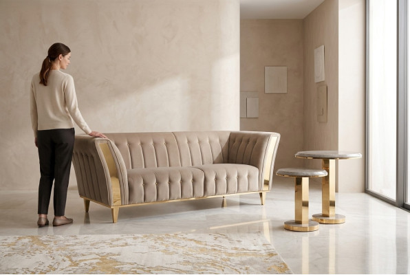 Table basse Table de canapé design de luxe Table d'appoint Table ronde pour salon
