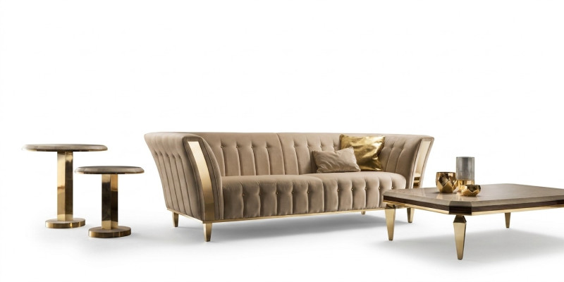 Trois places Canapé Tissu Design Canapé 3 Places Salon Luxe Canapés Mobilier neuf