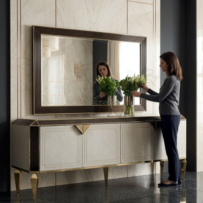 Coffre à tiroirs en bois Commode commode commode armoire en bois salon arredoclassic.