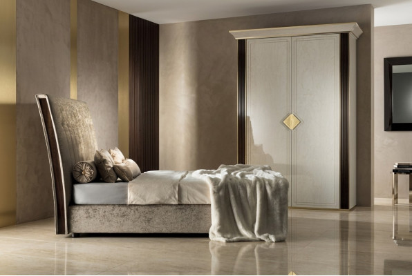 Ensemble complet de lit Chambre Armoire Set Lits Armoire arredoclassic 2 pièces
