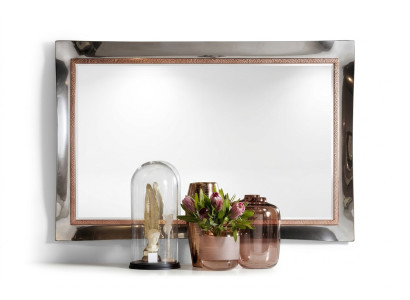Miroir mural design classique avec cadre en bois Baroque Rococo 100x110cm nouveau
