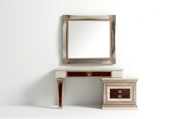 Miroir mural classique Cadre en bois Meuble Miroir Baroque Rococo Cadre en verre Mural