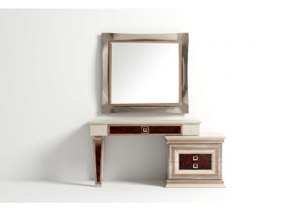 Miroir mural classique Cadre en bois Meuble Miroir Baroque Rococo Cadre en verre Mural