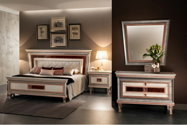 Meubles de style élégant pour la chambre Commode Armoire Style Classique Buffet avec miroir