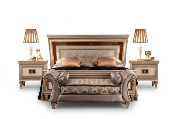 Lits design Lit Lit rembourré 180x200 Lit double meubles arredoclassic