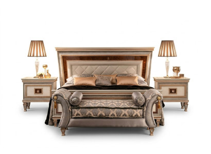 Lits design Lit Lit rembourré 180x200 Lit double meubles arredoclassic