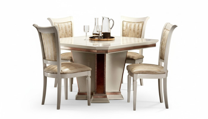 Table à manger baroque Table Groupe de bois Salle à manger Salle de séjour Suite Design Tables