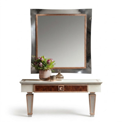 Classique Grand Miroir Miroir mural Miroir suspendu Cadre en bois Porte-manteau neuf