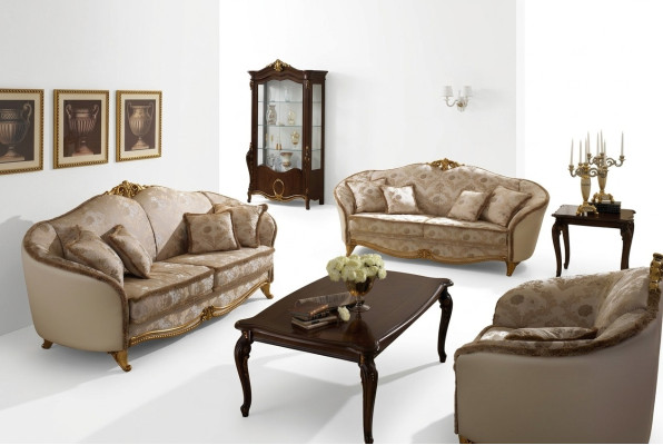 Canapé Ensemble de canapés 3+3 Ensemble de sièges Design Rembourrage Canapés Canapé Suite arredoclassic