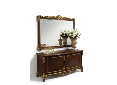 Miroir mural classique avec cadre en bois Miroir Meubles neufs 165x114 Cadre en verre Design