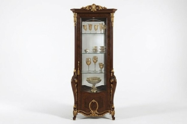 Étagère de garde-robe classique bibliothèque étagère Vitrine Vitrine en verre