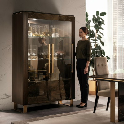 Vitrines d'armoires de luxe Vitrines Armoires de style italien Meubles arredoclassic