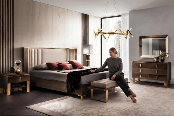 Conception de literie de lit double lit de chambre d'hôtel 180x200cm arredoclassic