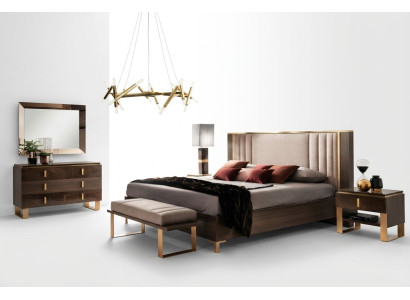 Ensemble de chambre de luxe Lit 2x Table de chevet Design classique R Lits Meubles 3 pièces