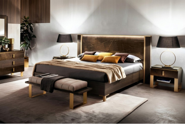Revêtement de lit Lit double classique en bois 180x200cm Lits d'hôtel Chambre à coucher nouveau