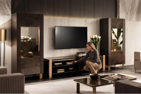 Meuble TV design Buffet TV Commode Buffet bas Armoire étagère de chambre Salon de luxe