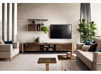 Étagères Unité murale Armoire TV Buffet TV Bahuts vitrines Armoire Salon Étagère arredoclassic