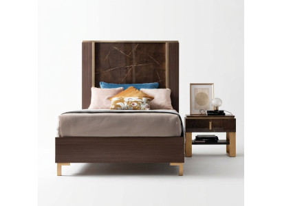 Lit Table de chevet Chambre Lit rembourré Classique Designer Meubles arredoclassic