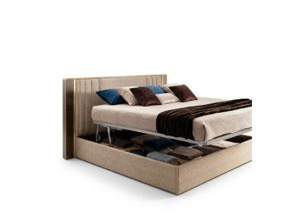 Lit en bois de designer Chambre à coucher Meubles élégants Lits doubles garnis de tissu arredoclassic