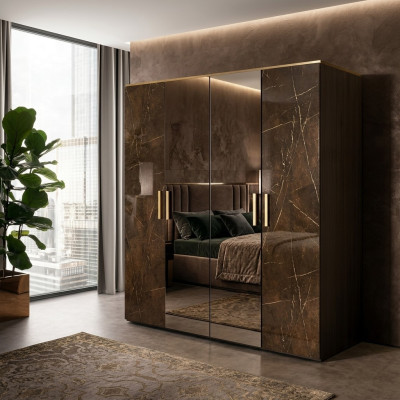 Armoire de vêtements de luxe Armoires de vêtements Armoires de designer Mobilier laqué de haute qualité Bois de vie Nouveau