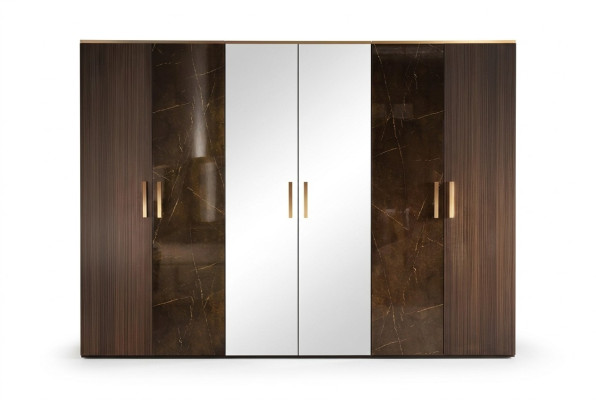 Armoire de vêtements de luxe Armoires à vêtements Mobilier de designer de haute brillance Salon en bois neuf