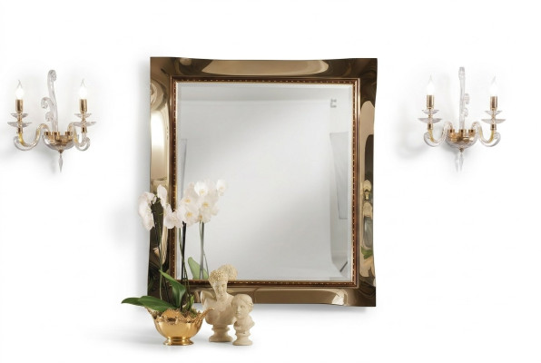 Miroir mural classique Cadre en bois Miroir Meuble Miroir suspendu Cadre en verre Mur