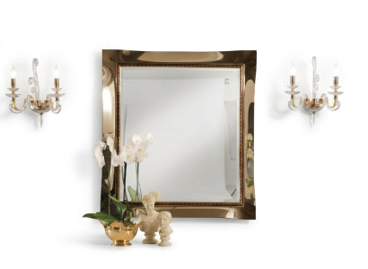 Miroir mural classique Cadre en bois Miroir Meuble Miroir suspendu Cadre en verre Mur