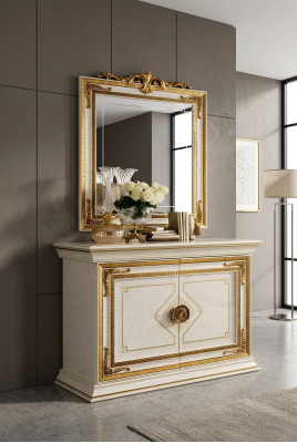 Miroir Commode Armoire Commodes Enfilade Ensemble de chambre Bois Style classique
