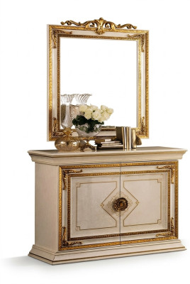 Miroir Commode Armoire Commodes Enfilade Ensemble de chambre Bois Style classique