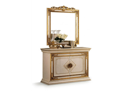 Miroir Commode Armoire Commodes Enfilade Ensemble de chambre Bois Style classique