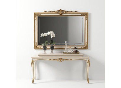 Miroir mural Cadre en bois Miroir doré Miroir suspendu Miroir mural Salon neuf