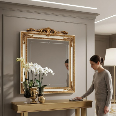 Miroir mural Décoration Meuble Salon Aménagement intérieur Portemanteau Miroir mural neuf