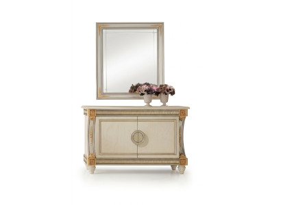 Miroir Commode Armoire Commodes Bahut Ensemble de chambre en bois 2 pièces Meubles