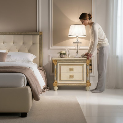 Table de chevet Design Console Tables d'appoint Chambre à coucher Bois Consoles de luxe nouvelles