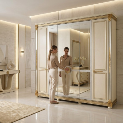 Garde-robe Chambre Garde-robe en bois style baroque et rococo Arredoclassic-meubles